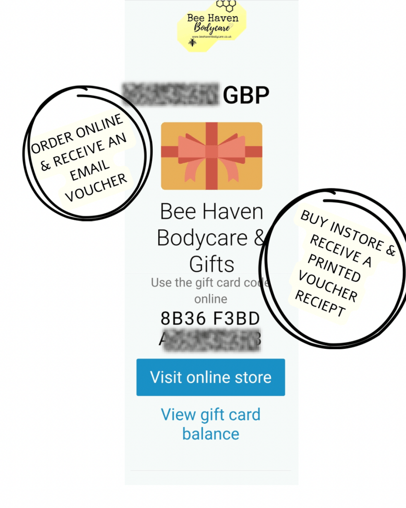 Bee Haven e - Gift Voucher - Bee Haven Bodycare & Gifts
