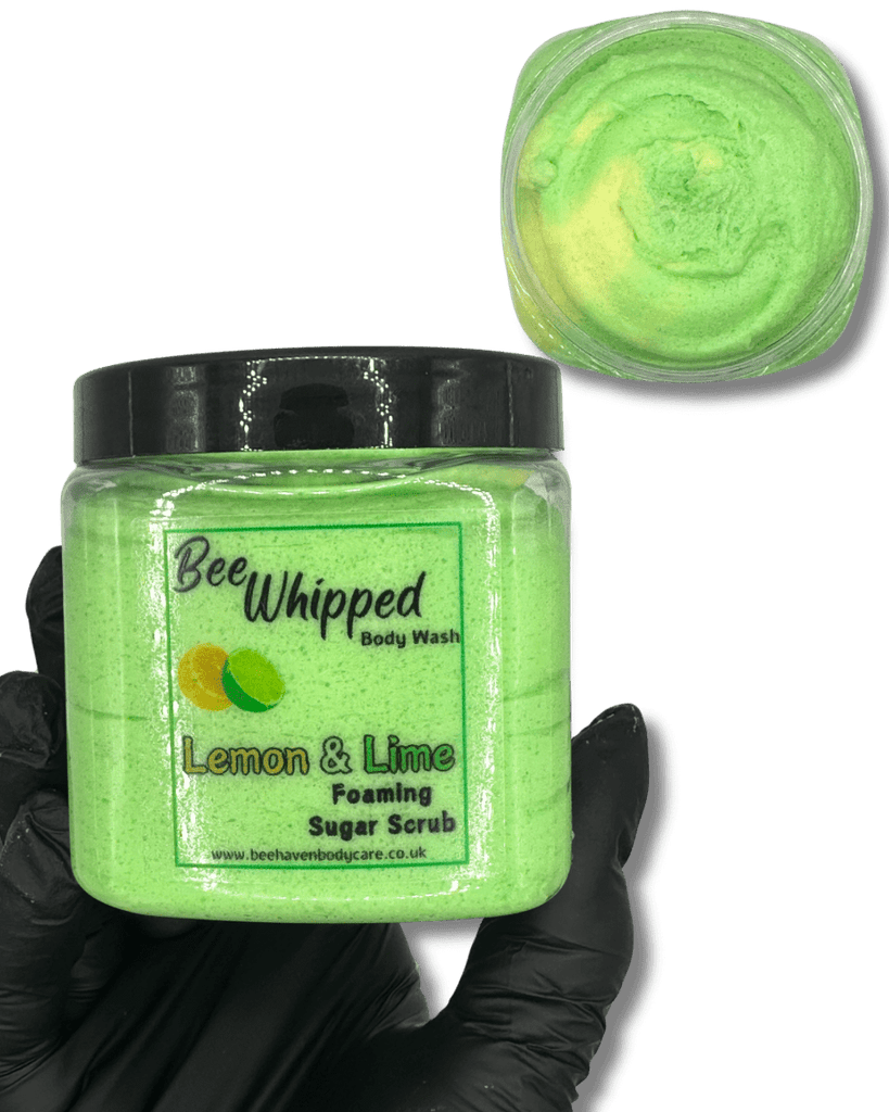 Bee Whipped Foaming Sugar Scrub - Lemon and Lime - Bee Haven Bodycare & Gifts