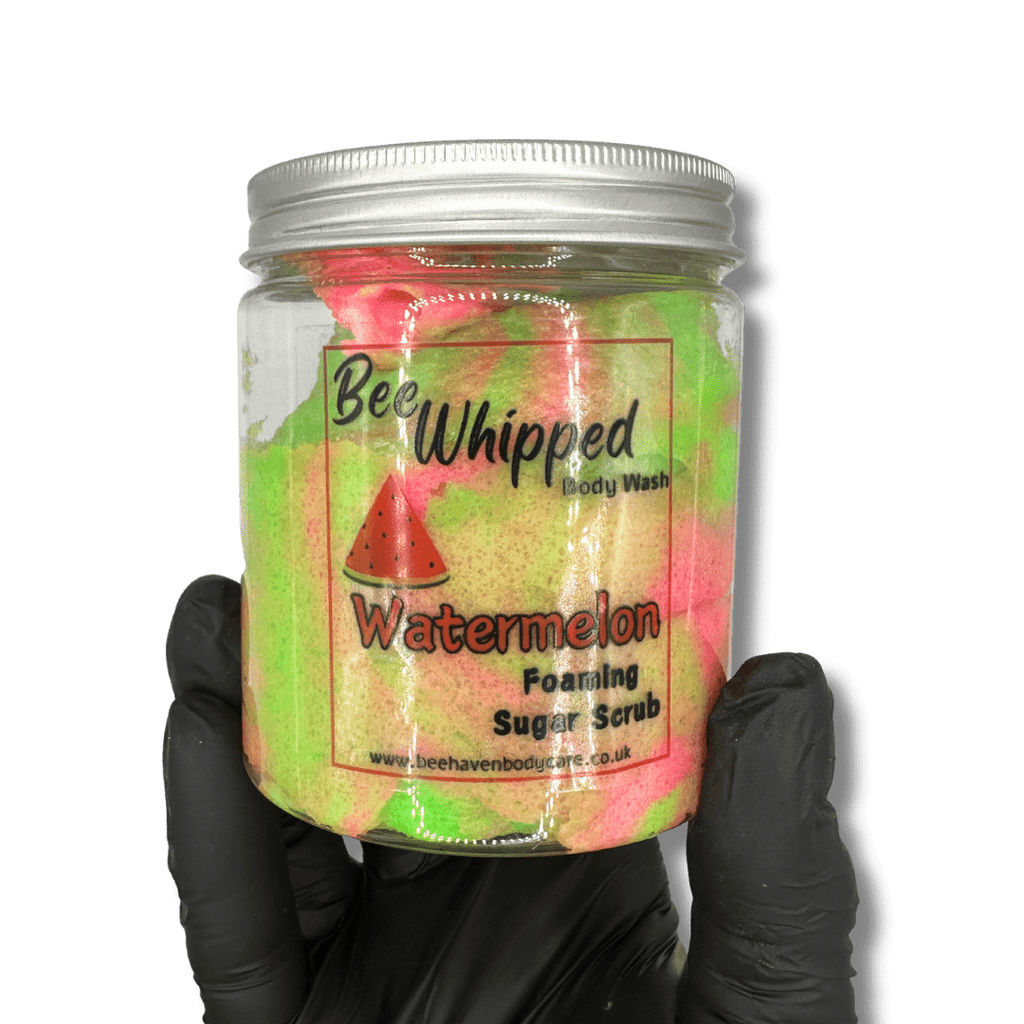 Bee Whipped Foaming Sugar Scrub - Watermelon - Bee Haven Bodycare & Gifts
