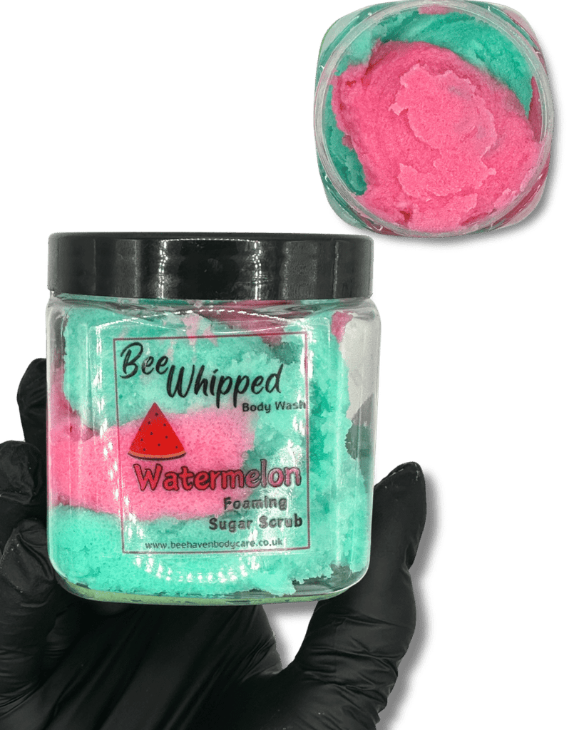 Bee Whipped Foaming Sugar Scrub - Watermelon - Bee Haven Bodycare & Gifts