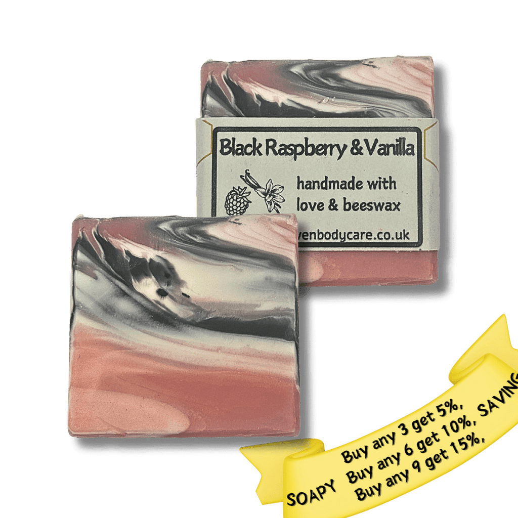 Black Raspberry & Vanilla Fragranced Beeswax Soap - Bee Haven Bodycare & Gifts