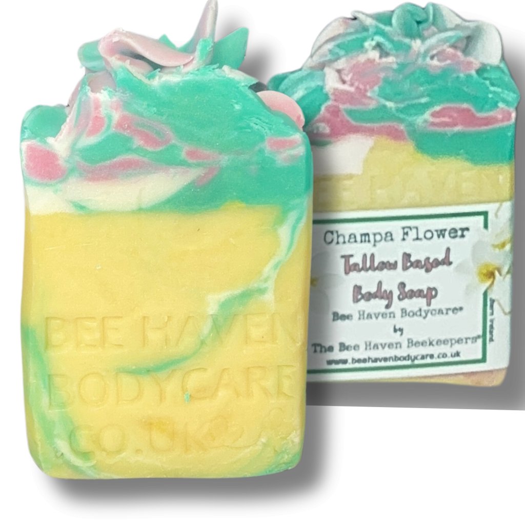 Champa Flower Fragranced Tallow Soap - Bee Haven Bodycare & Gifts