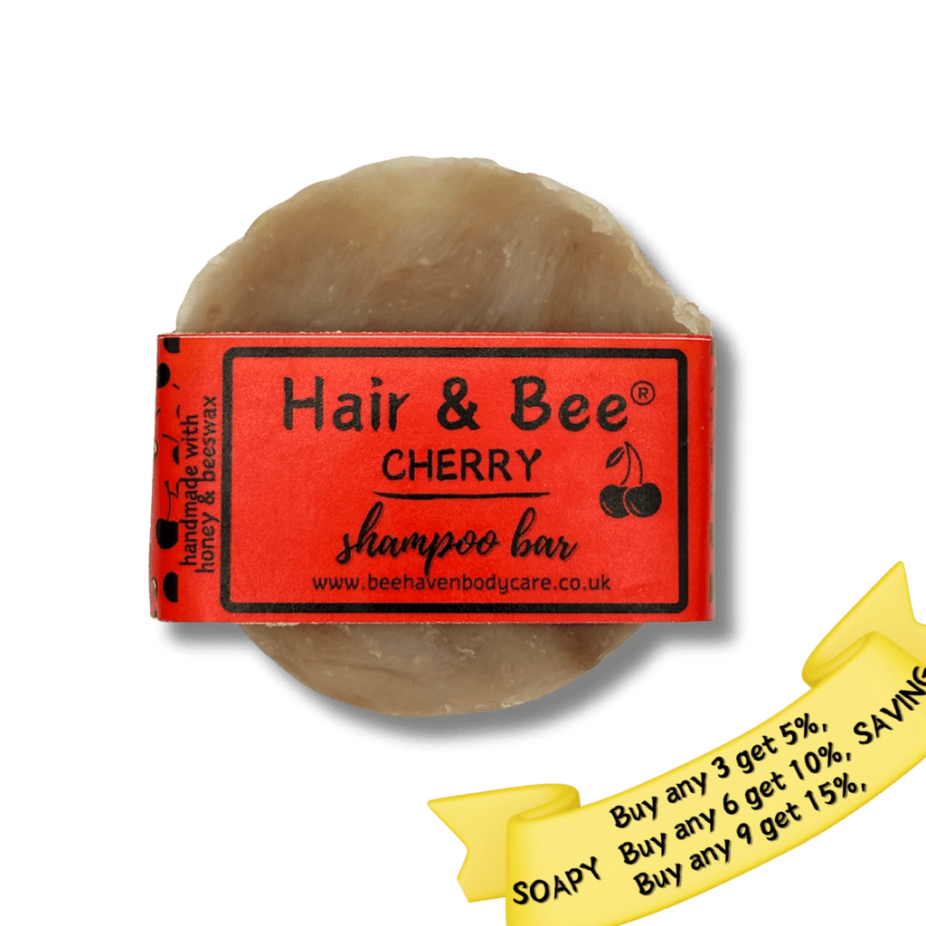 Cherry Scented Honey and Beeswax Shampoo Bar - Hair & Bee® - Bee Haven Bodycare & Gifts
