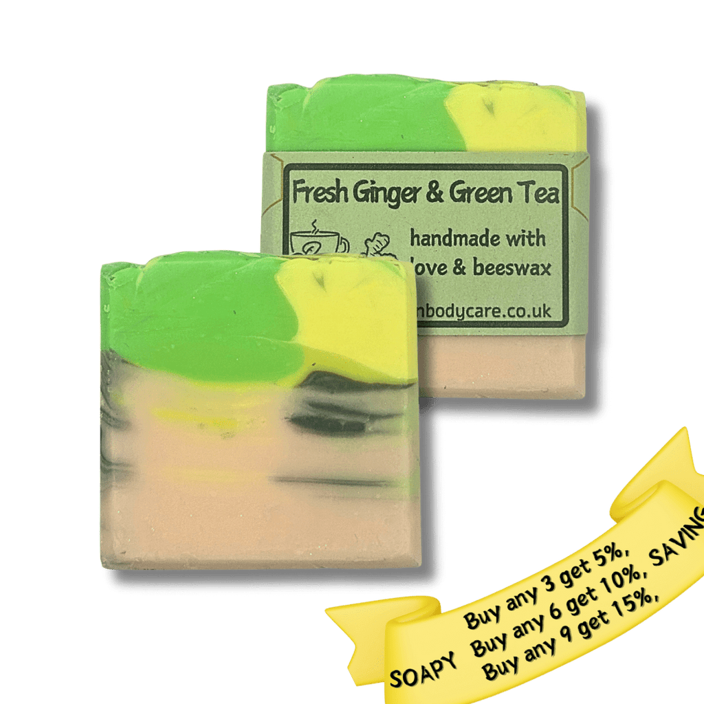 Fresh Ginger & Green Tea Frgranced Beeswax Soap - Bee Haven Bodycare & Gifts