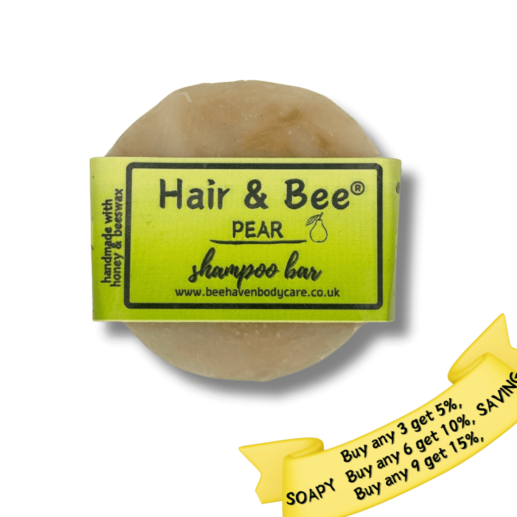 Pear Scented Honey and Beeswax Shampoo Bar - Hair & Bee® - Bee Haven Bodycare & Gifts