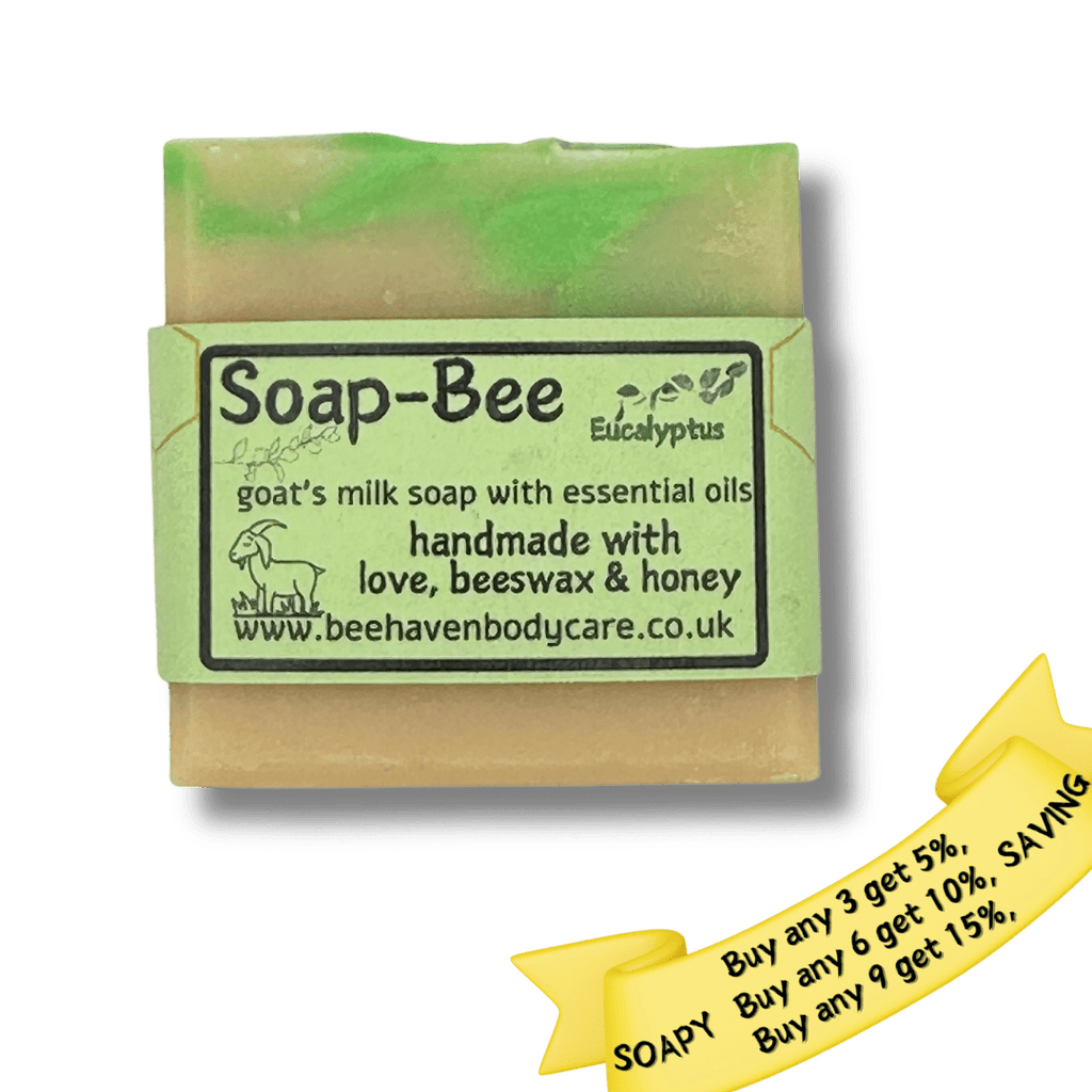 Soap - Bee Eucalyptus - Goats Milk & Beeswax Soap with Eucalyptus - Bee Haven Bodycare & Gifts