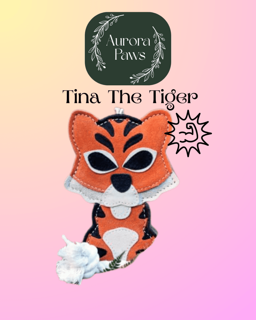 Tina The Tiger TOUGH Eco Dog Toy from Aurora Paws - Bee Haven Bodycare & Gifts