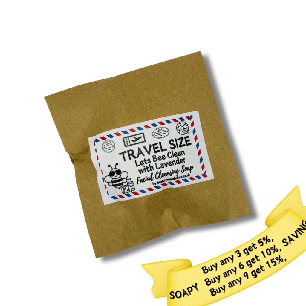 (TRAVEL SIZE) Facial Cleansing Soap (Normal/Dry Skin) - Let's Bee Clean Lavender - Bee Haven Bodycare & Gifts