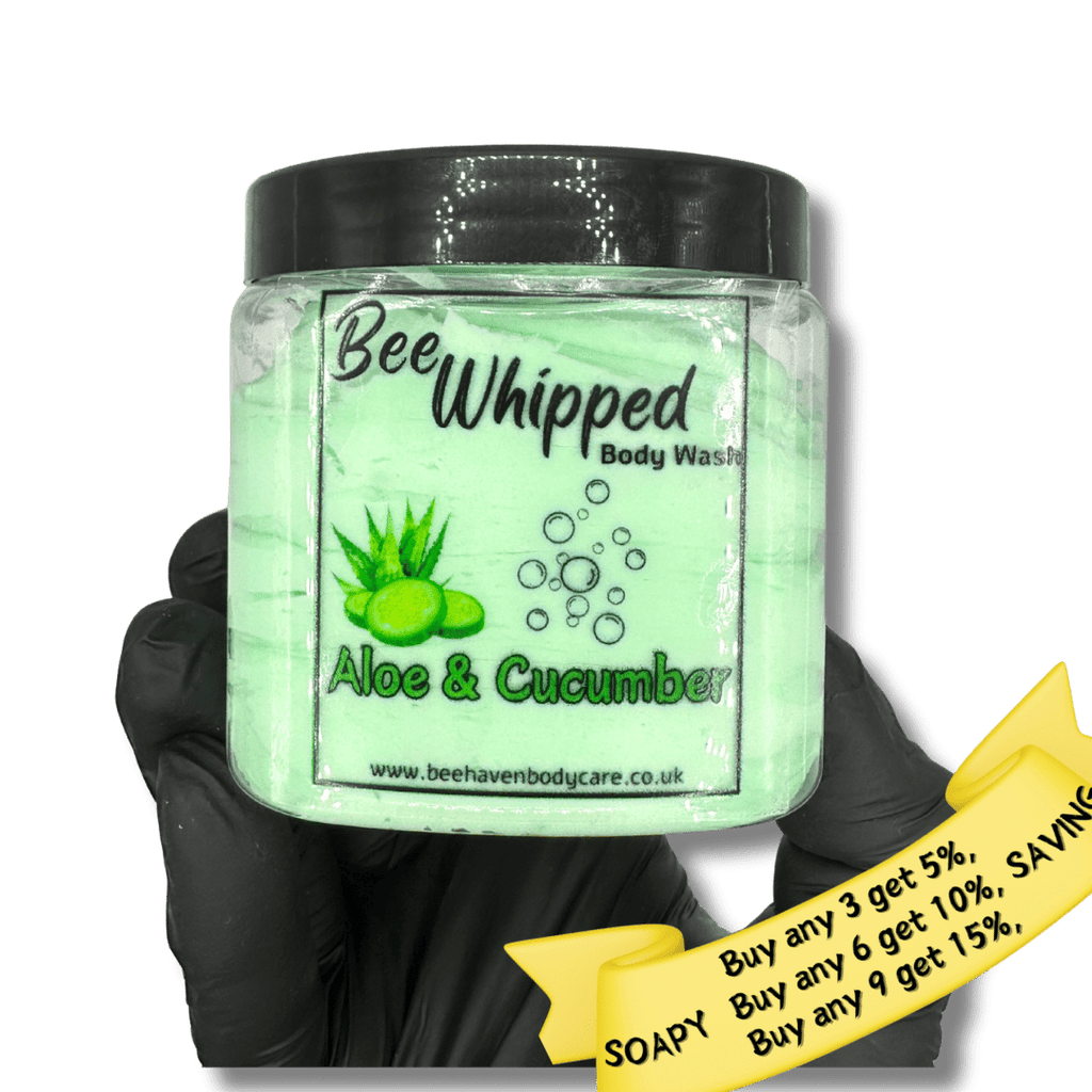 Whipped Body Wash - Aloe & Cucumber - Bee Haven Bodycare & Gifts