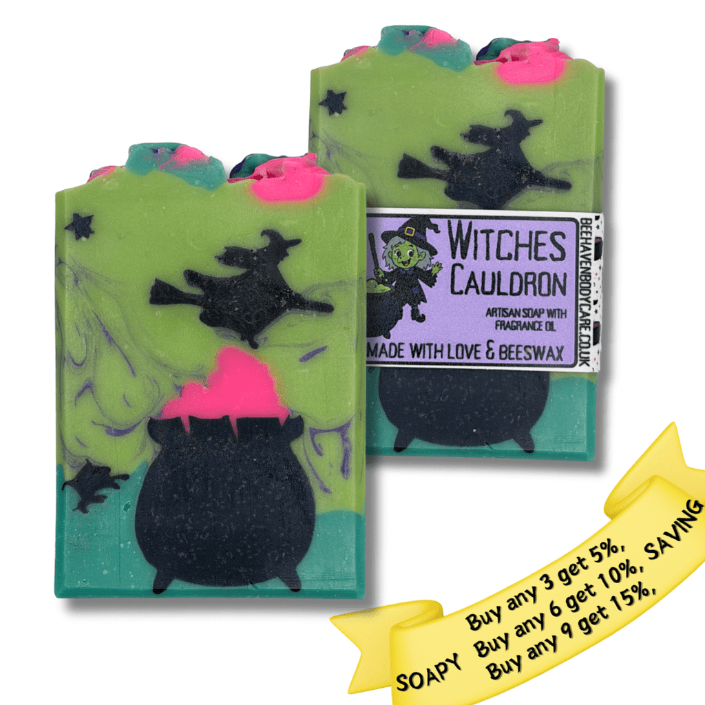 Witches Cauldron HALLOWEEN Art Soap - Wild Rhubarb & Cinnamon Soap - Bee Haven Bodycare