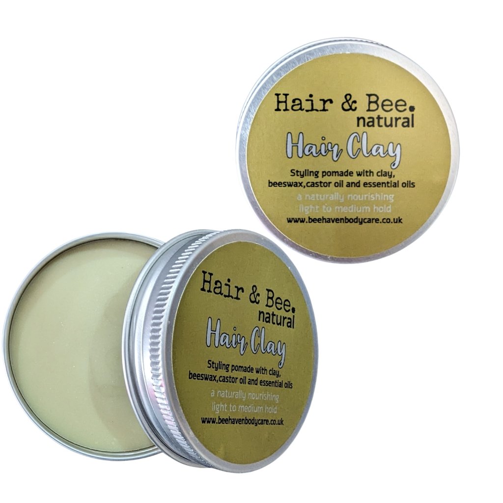 Beeswax Hair Styling Clay - Hair & Bee Natural - Bee Haven Bodycare & Gifts