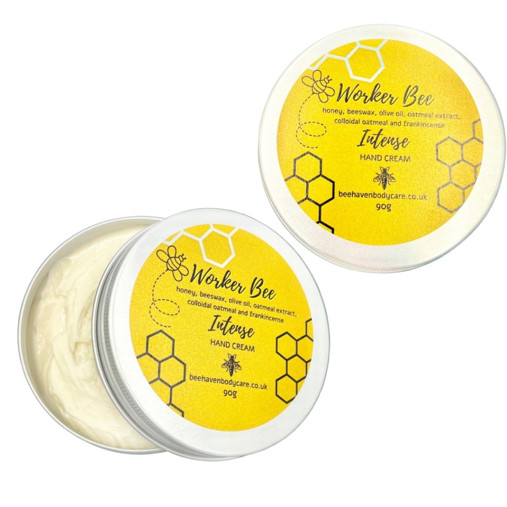 Beeswax, Honey, Oatmeal & Frankincense - Worker Bee Intense Hand Cream - Bee Haven Bodycare & Gifts