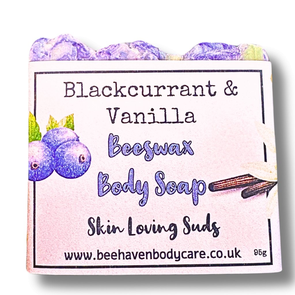 Blackcurrant & Vanilla Fragranced Beeswax Soap - Bee Haven Bodycare & Gifts