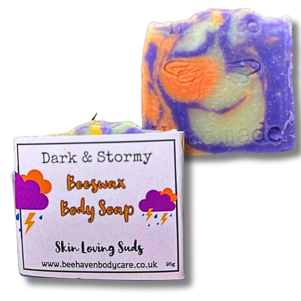 Dark & Strormy (Amber & Lavender) Fragranced Beeswax Soap - Bee Haven Bodycare & Gifts