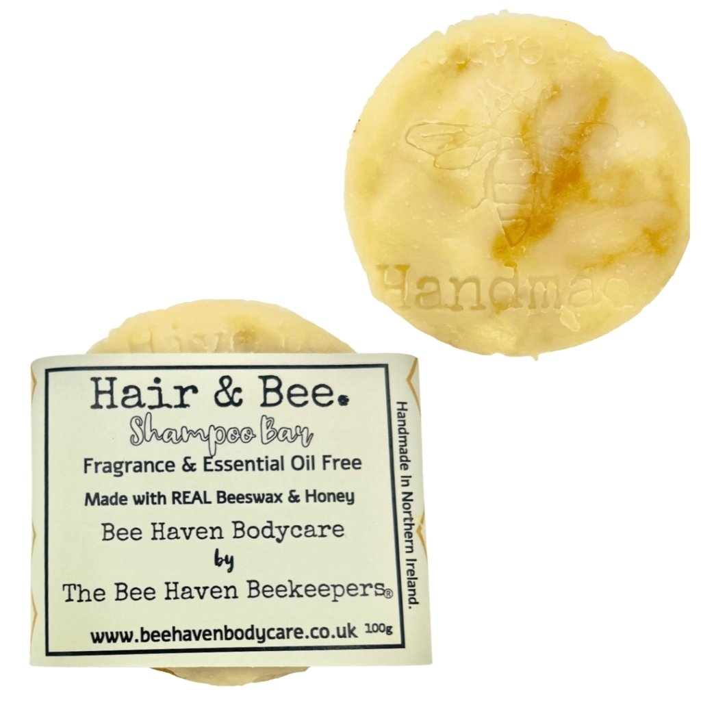 Fragrance Free Beeswax & Honey Shampoo Bar - Hair & Bee Free - Bee Haven Bodycare & Gifts