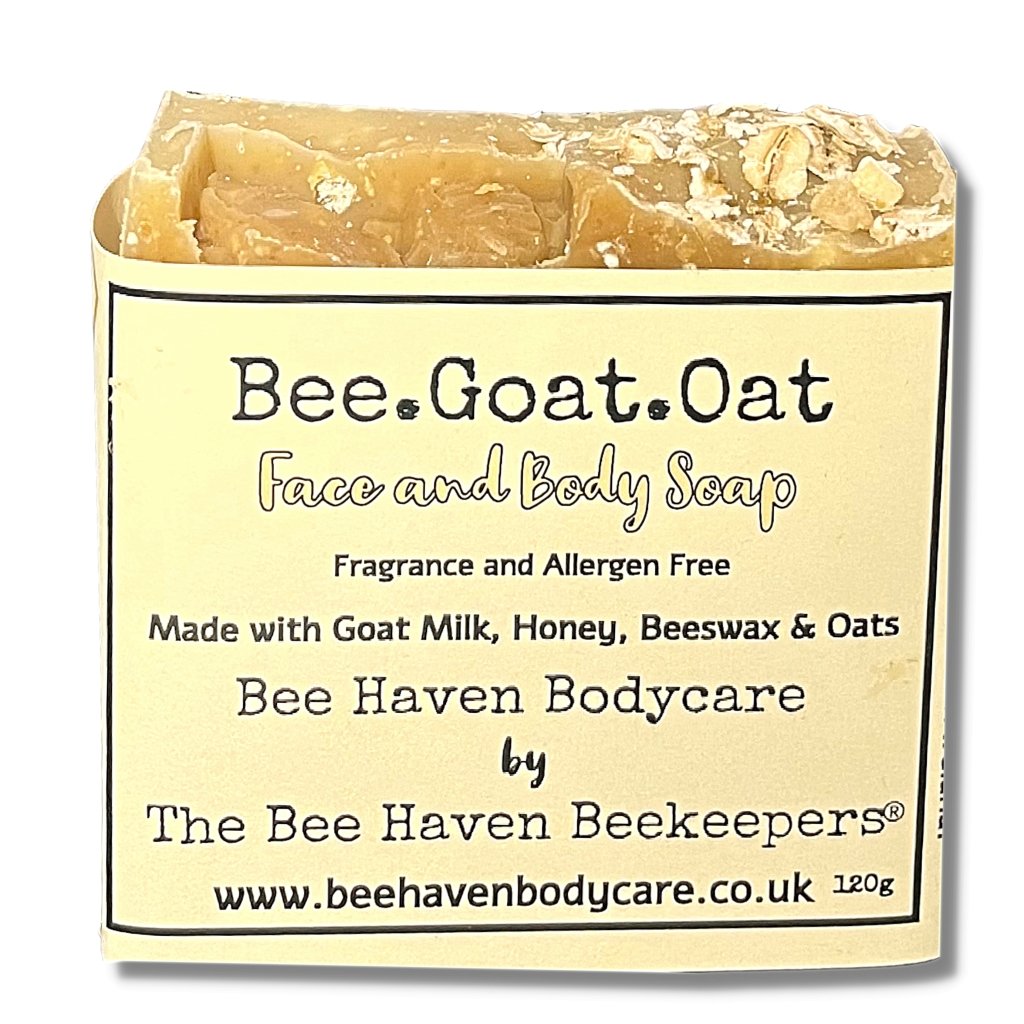 Goat Milk, Honey, Beeswax & Oatmeal Soap - Bee.Goat.Oat Soap - Bee Haven Bodycare & Gifts