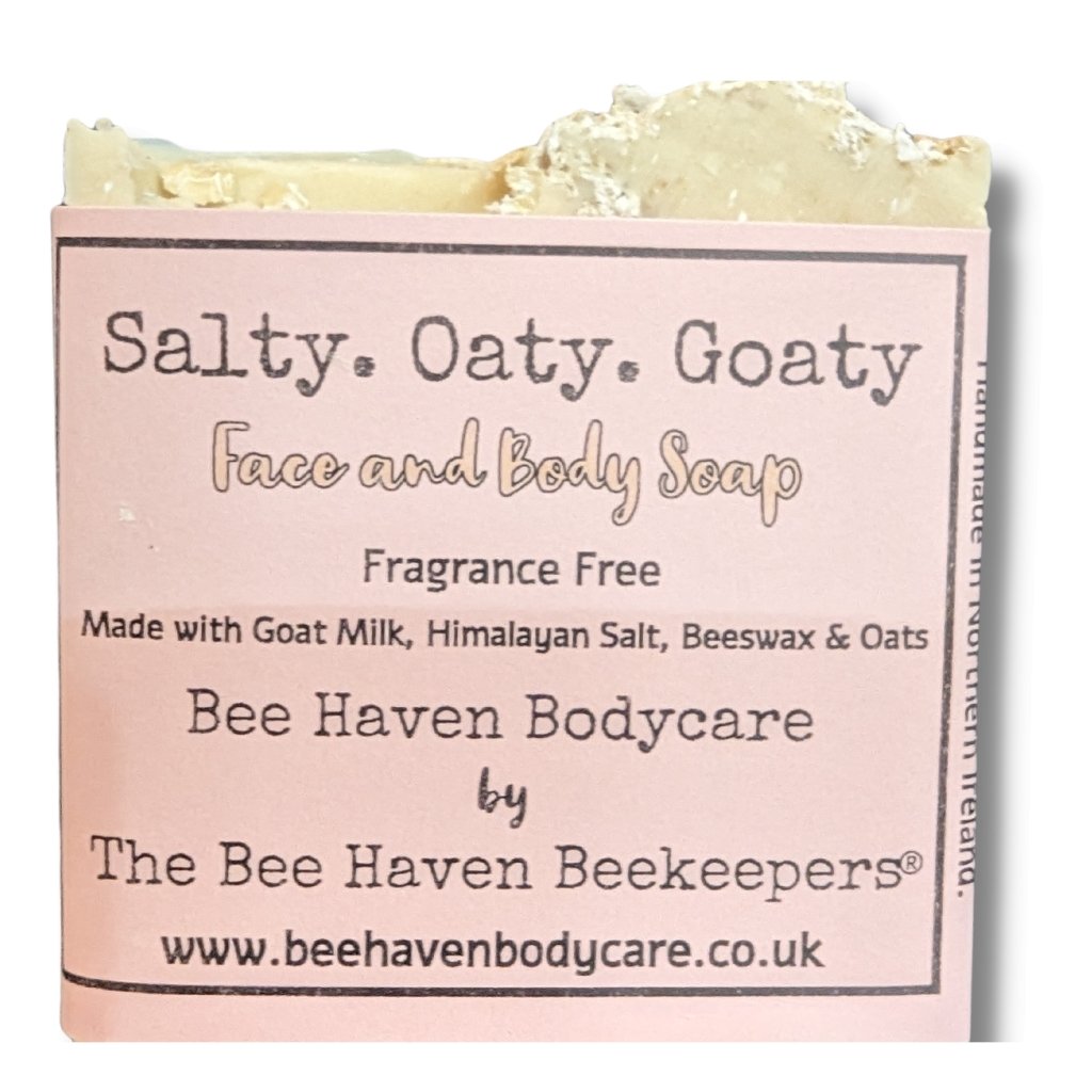 Himalayan Salt, Oatmeal, Goaty & Beeswax Soap - Salty.Oaty.Goaty Soap - Bee Haven Bodycare & Gifts