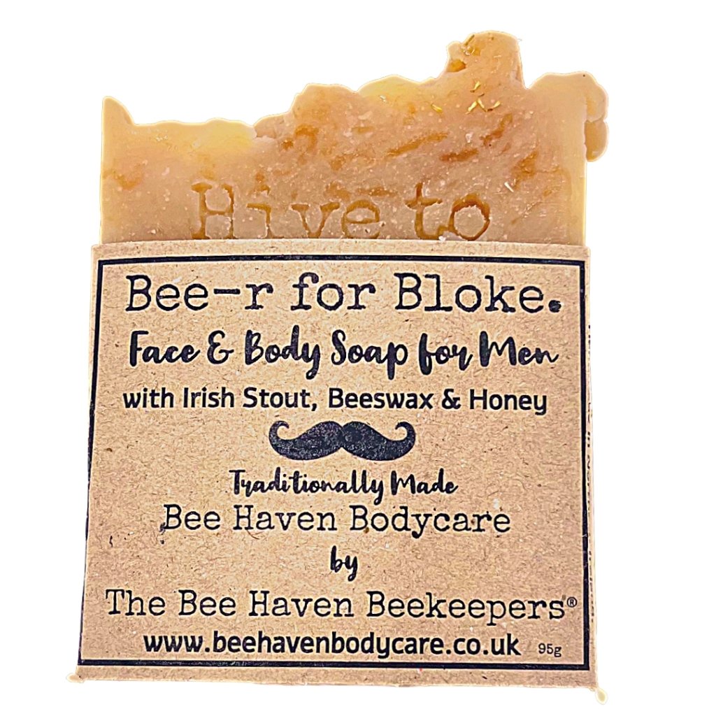 Irish Stout, Beeswax & Honey Soap - Bee-r for Bloke (Face & Body) - Bee Haven Bodycare & Gifts