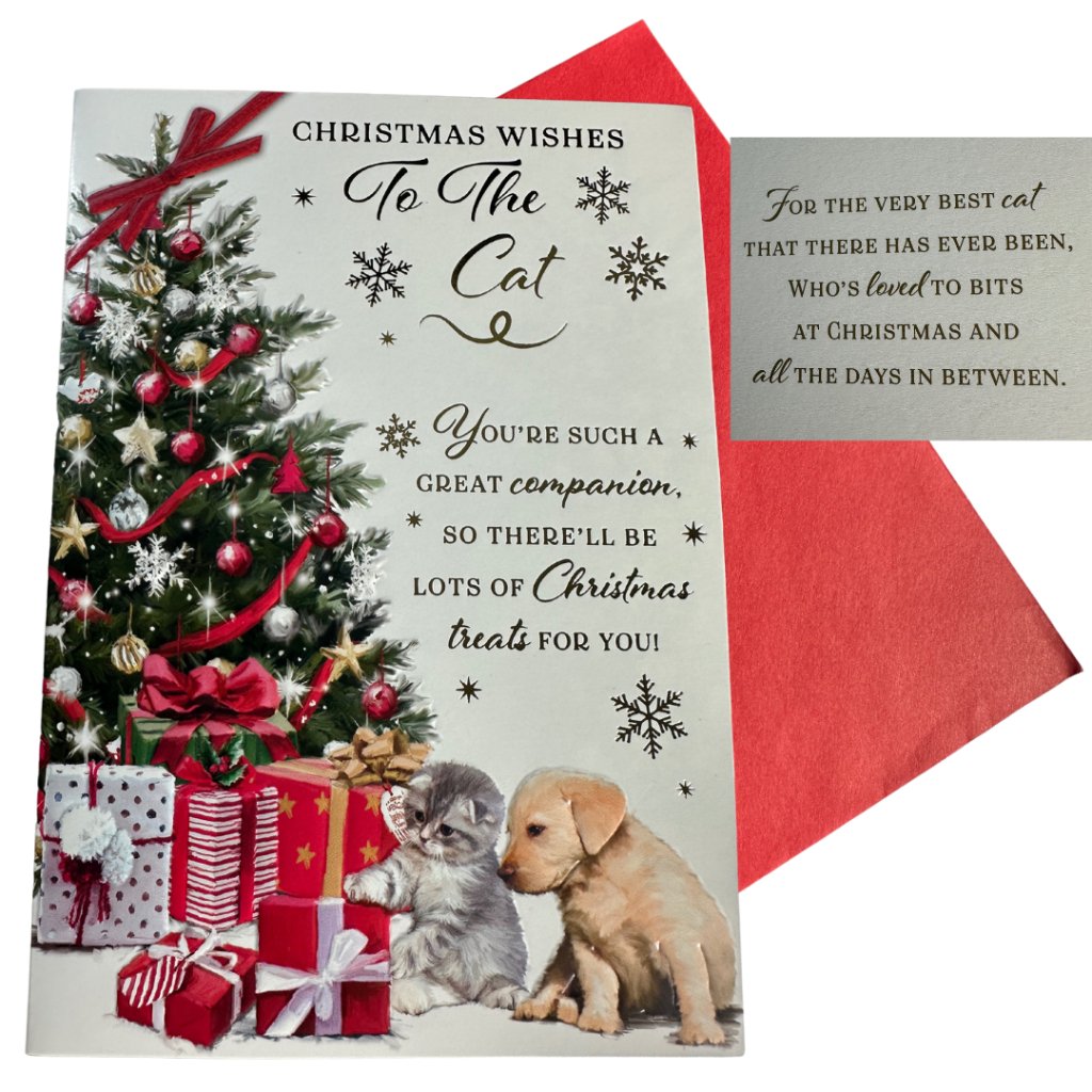 Merry Christmas To The Cat - Christmas Card - Bee Haven Bodycare & Gifts