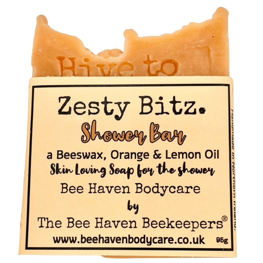Orange Beeswax Shower Bar - Zesty Bitz - Bee Haven Bodycare & Gifts