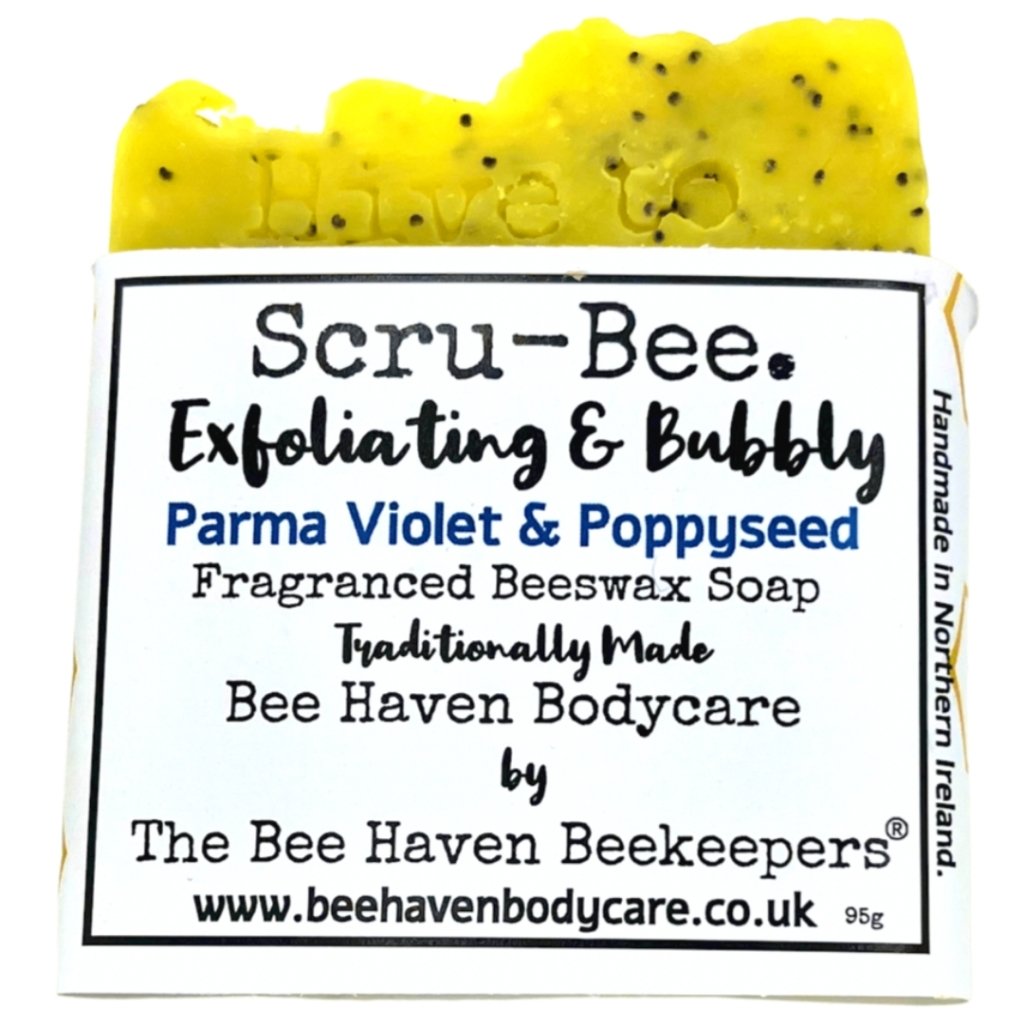 Parma Violet & Poppyseed - Scru-Bee Beeswax Soap - Bee Haven Bodycare & Gifts