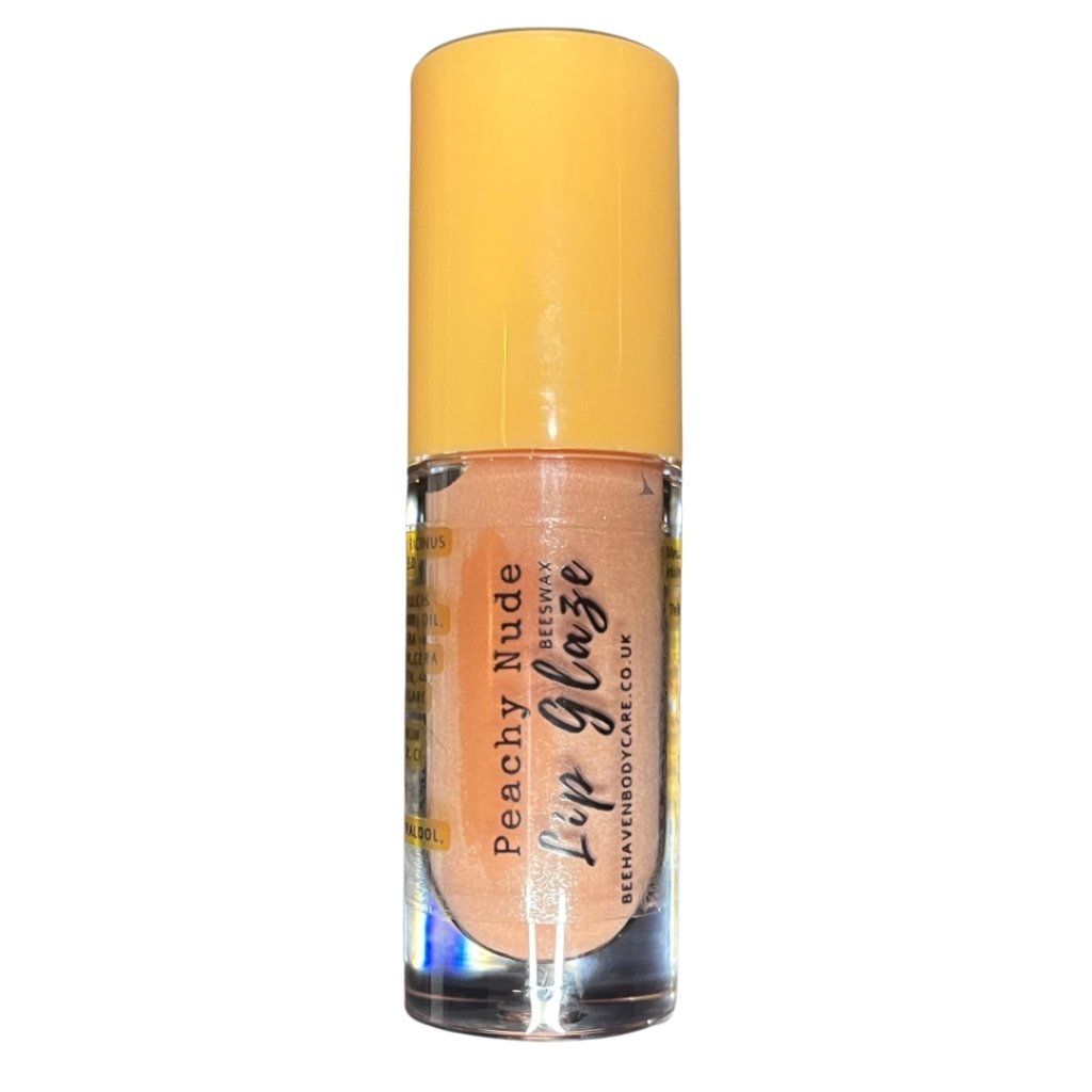 Peachy Nude Beeswax Lip Glaze - Nude Colour - Bee Haven Bodycare & Gifts