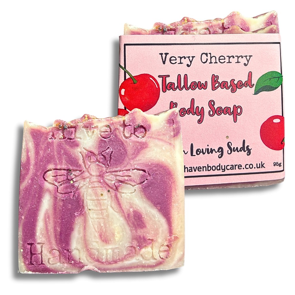 Very Cherry (Cherry) Fragranced Tallow Soap - Bee Haven Bodycare & Gifts